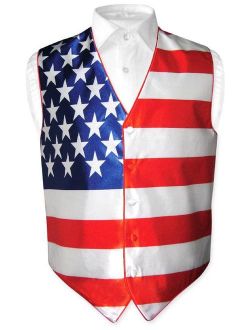 Men's American Flag Dress Vest for Suit or Tuxedo