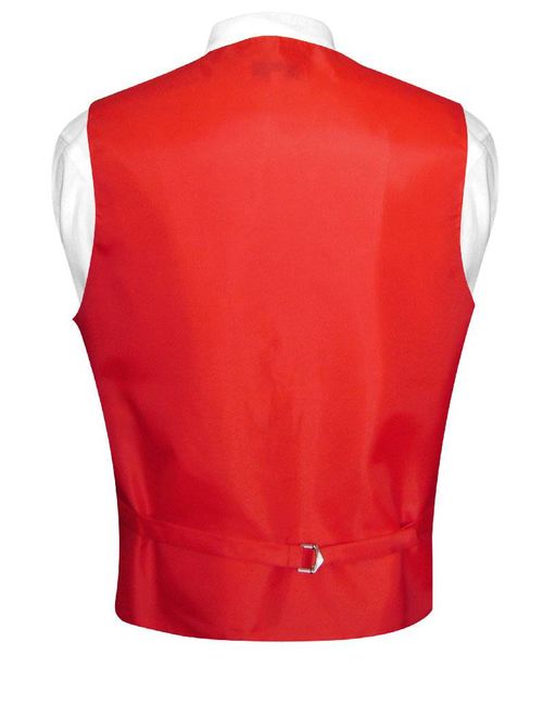 Men's Paisley Design Dress Vest & Bow Tie RED Color BOWTie Set for Suit Tuxedo