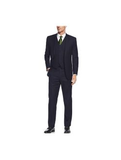 Men's Suit 3-Piece Two Button Blazer Jacket Flat Front Pants