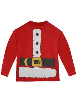 Santa Claus Costume Red Toddler Long Sleeve T-Shirt - 3T