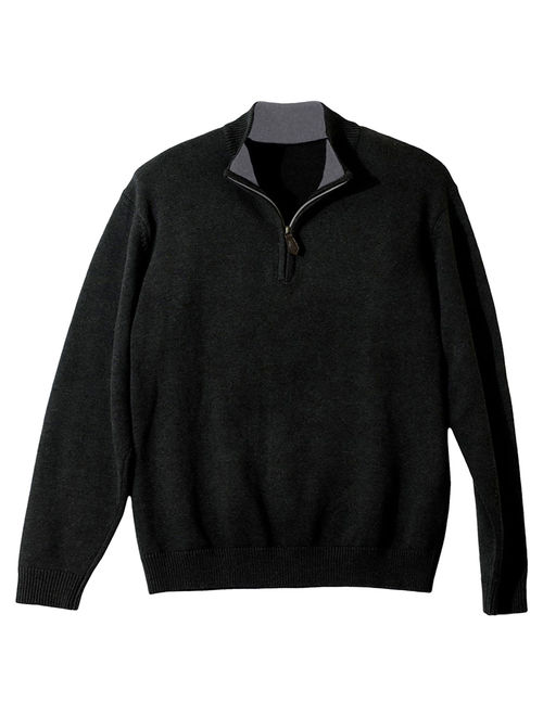 Edwards Garment Men's Quarter-Zip Cotton Blend Sweater, Style 712