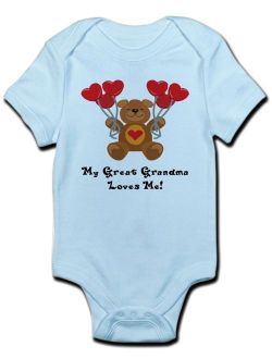 CafePress - My Great Grandma Loves Me! Infant Bodysuit - Baby Light Bodysuit