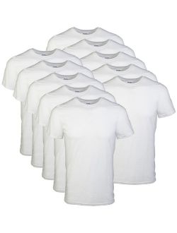 Men's Tag Free, Crew T-shirts, White, 12-pack