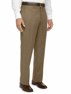 Paul Fredrick Men's Super 120s Sharkskin Flat Front Suit Pant