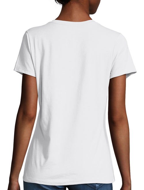 Hanes Women's X-temp Short Sleeve V-neck T-Shirt
