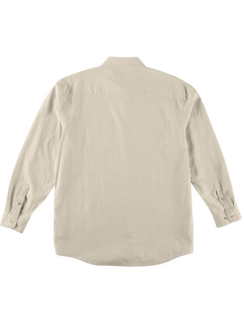 Boca Classics Islandwear Mens Solid Linen Button Down Shirt 16W Short