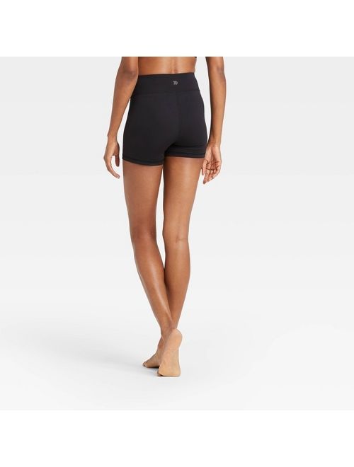 Women's Contour Power Waist Mid-Rise Shorts 4" - All in Motion Black