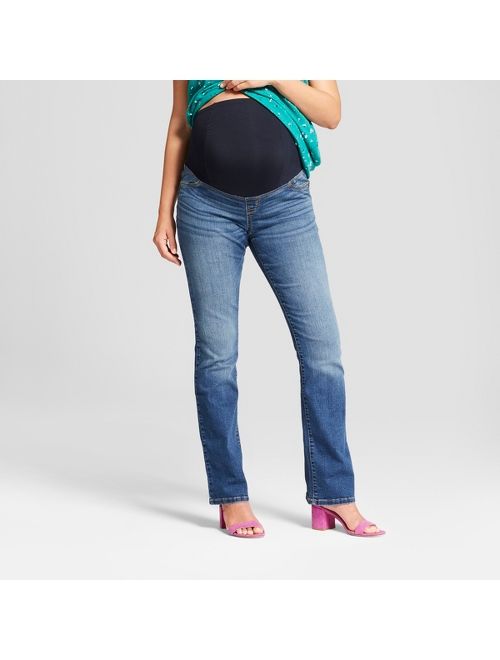Maternity Crossover Panel Bootcut Jeans - Isabel Maternity by Ingrid & Isabel&#153; Dark Wash