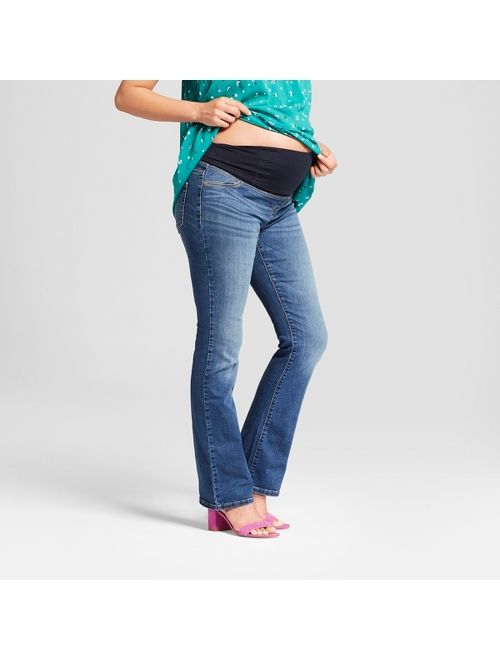 Maternity Crossover Panel Bootcut Jeans - Isabel Maternity by Ingrid & Isabel&#153; Dark Wash