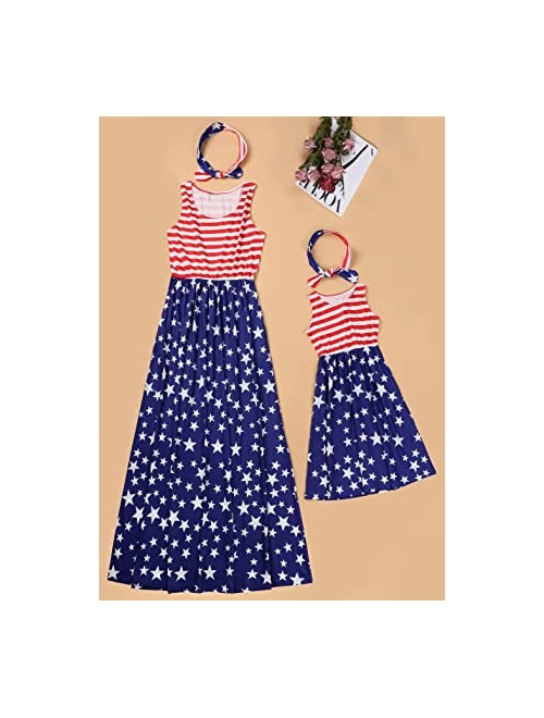 Askwind Mommy and Me Dresses Casual Floral Family Outfits Summer Matching Maxi Dress