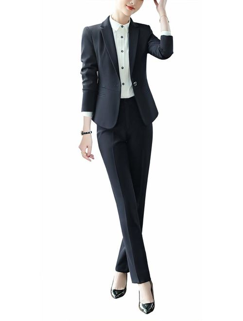 SUSIELADY Womens Business Suit Pants Sets Formal Casual Blazer&Pants Work Wear for Women