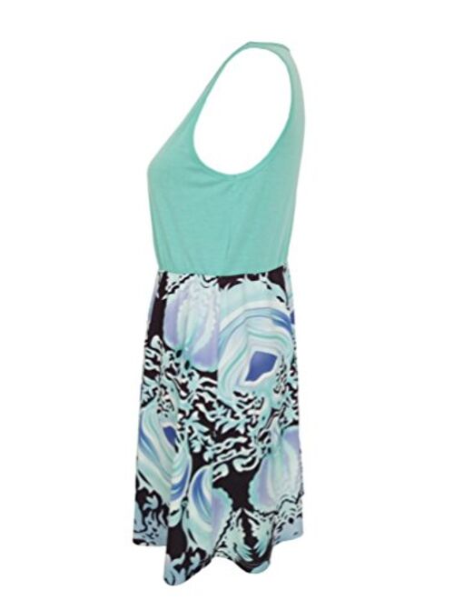 Qin.Orianna Mommy and Me Family Matching Clothes,Sleeveless and Floral Printed Sundress Outfits for Family Look