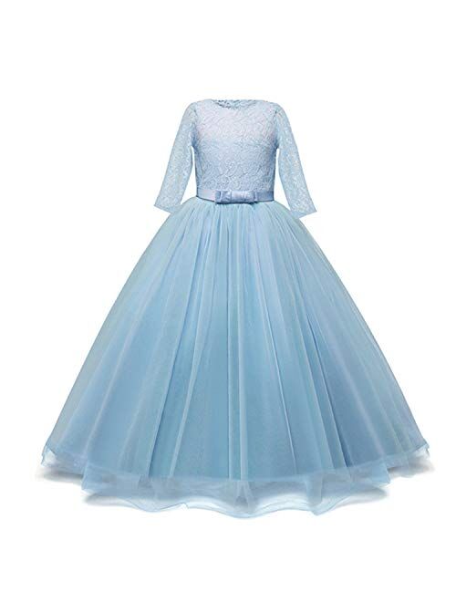 NNJXD Girls Princess Pageant Dress Kids Prom Ball Gowns Wedding Party Flower Dresses