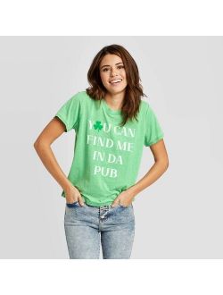 Women's You Can Find me in the Pub Short Sleeve T-Shirt - Doe (Juniors') - Green
