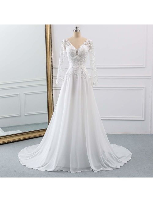 Findlovewedding Wedding Dresses for Bride 2019 with Lace Appliques