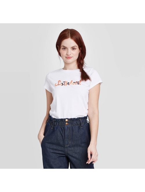 Women's Sisterhood Short Sleeve Crewneck T-Shirt - Universal Thread White