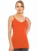 Kurve Women/’s Camisole Tank Top Basic Seamless Stretch Spaghetti Strap Cami UV Protective Fabric UPF 50+ Made in USA