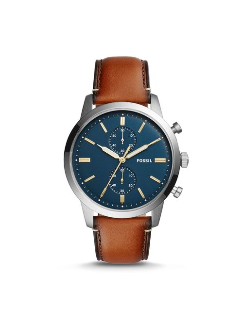 Fossil Men's Townsman Chronograph Luggage Leather Watch 44mm (Style: FS5279)