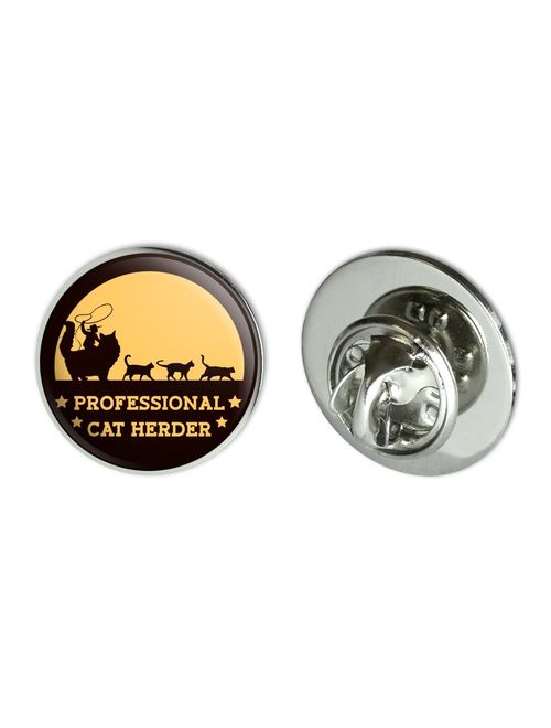 Professional Cat Herder Funny Metal 0.75" Lapel Hat Pin Tie Tack Pinback