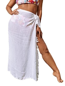 Women's Sheer Beach Swimwear Cover Up Wrap Skirt