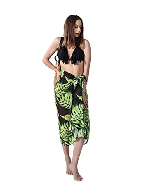 Ayliss Womens Swimwear Chiffon Printed Cover up Beach Sarong Pareo Bikini Swimsuit Wrap