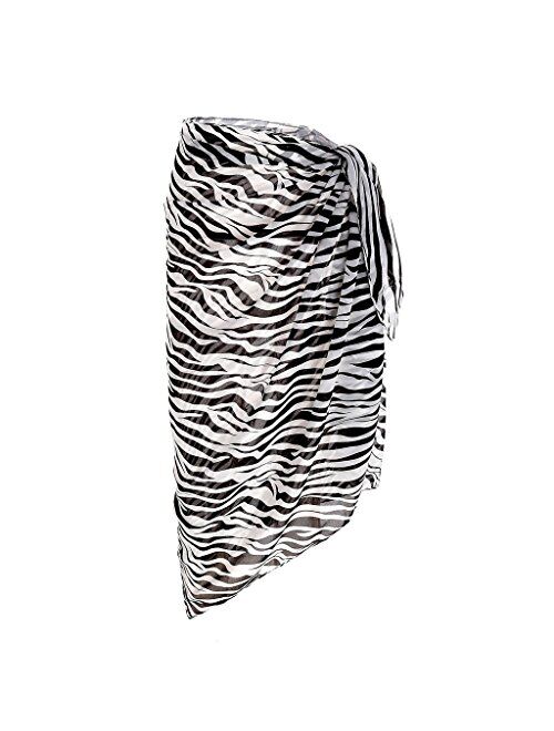 Ayliss Womens Swimwear Chiffon Printed Cover up Beach Sarong Pareo Bikini Swimsuit Wrap