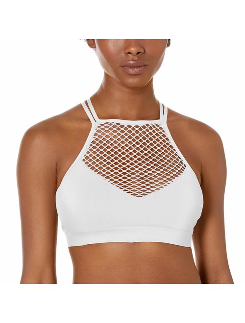 Amazon Brand - Mae Women's High-Neck Bralette with Cutouts (for A-C cups)