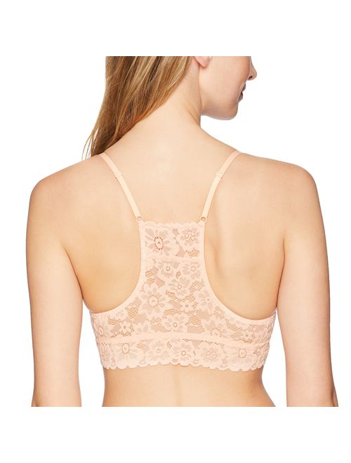 Amazon Brand - Mae Women's Lace Racerback Bralette with Removable Pads (for A-C cups)