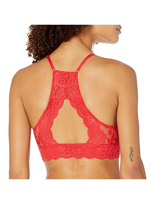 Amazon Brand - Mae Women's High-Neck Lace Bralette (for A-C cups)