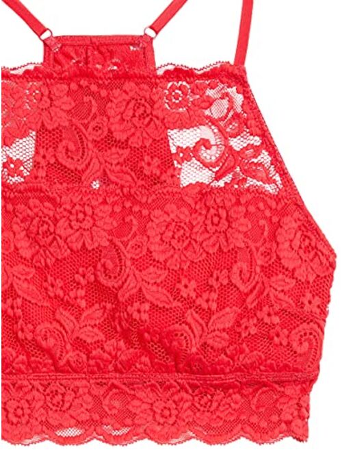 Amazon Brand - Mae Women's High-Neck Lace Bralette (for A-C cups)