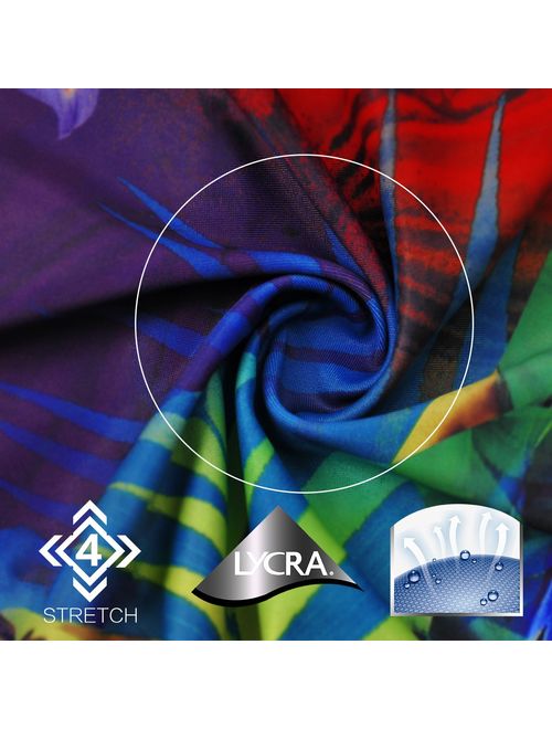 AXESEA Womens Long Sleeve Rash Guard UV UPF 50+ Sun Protection Printed Zipper Surfing One Piece Swimsuit Bathing Suit