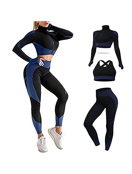 MANON ROSA Workout Sets Women 2 Piece Yoga Fitness Clothes Exercise Sportswear Legging Crop Top Gym Clothes