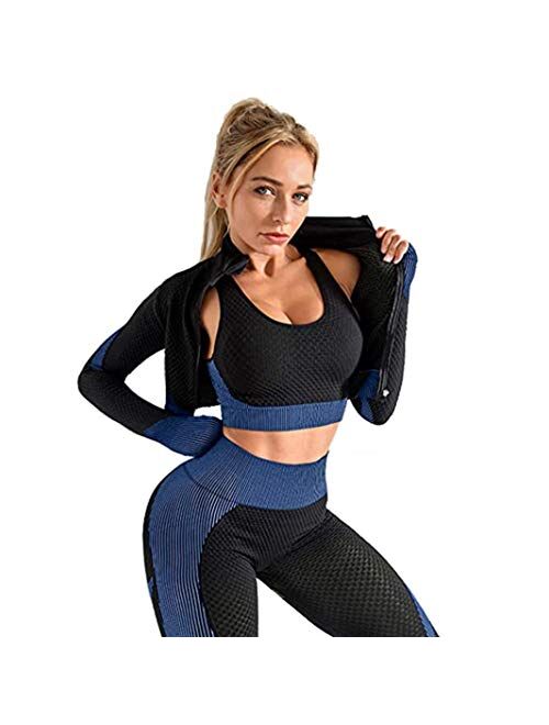 MANON ROSA Workout Sets Women 2 Piece Yoga Legging Crop Top Gym Clothes
