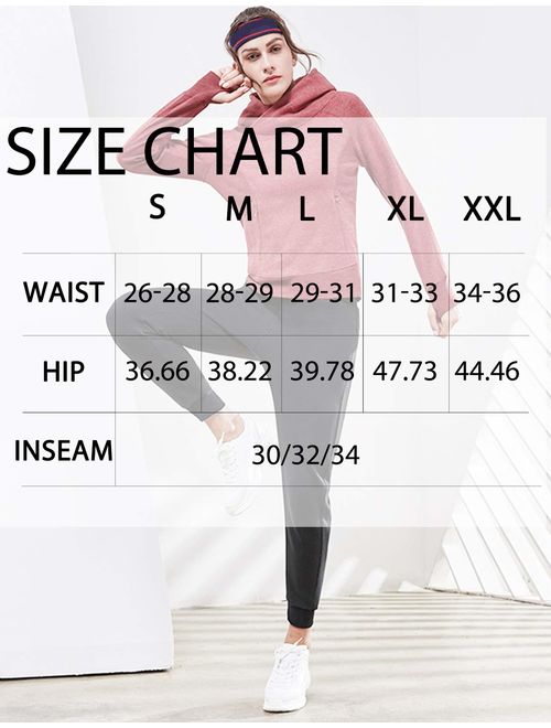 Safort 28" 31" 34" Inseam Regular Tall 100% Cotton Sweatpants Joggers 3 Pockets