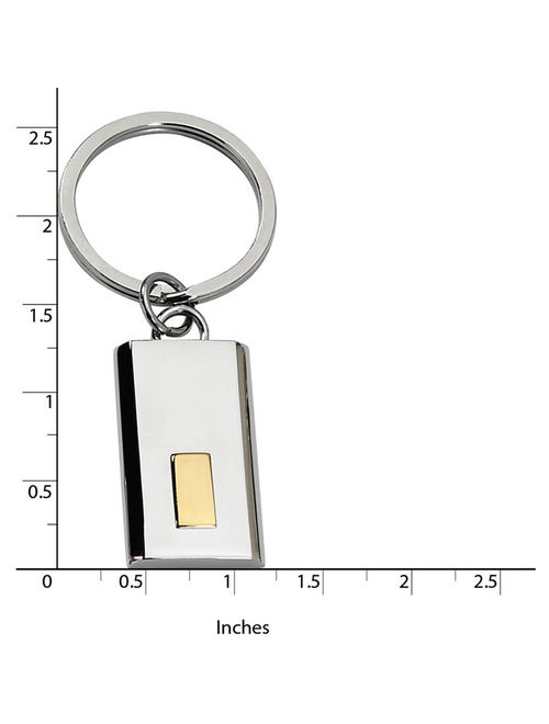 Stainless Steel Polished Yellow IP-Plated Key Chain