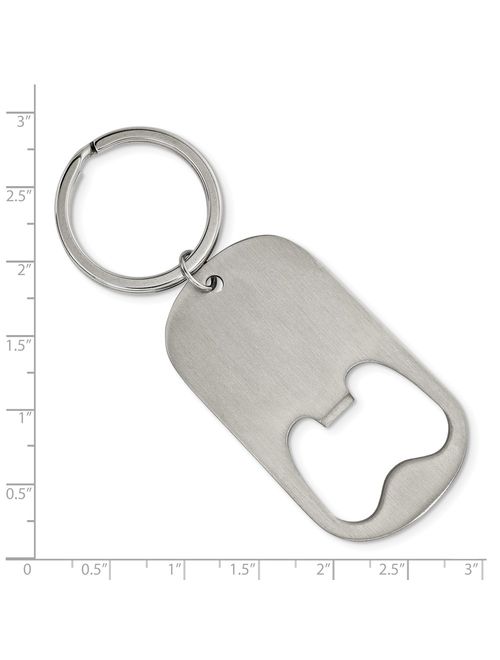 Stainless Steel Brushed Functional Bottle Opener Key Chain
