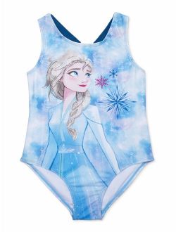 Frozen Elsa One-Piece Swimsuit (Little Girls)