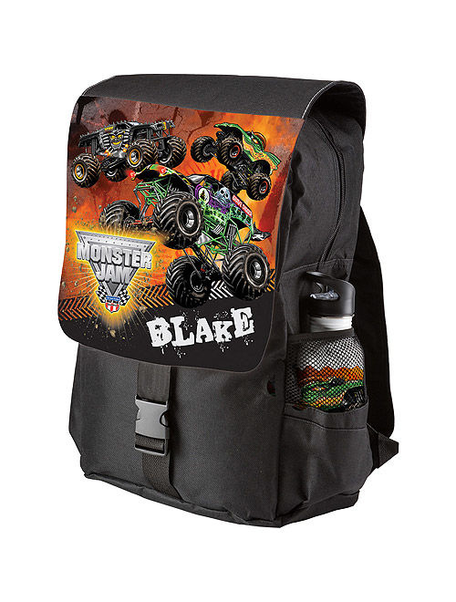 Personalized It! Monster Jam Black Kids Youth Backpack