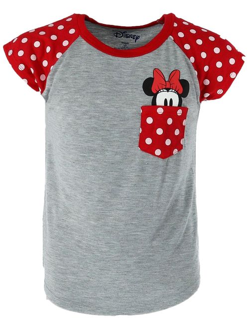 Disney Youth Minnie Mouse Peeking Pocket Tee Shirt