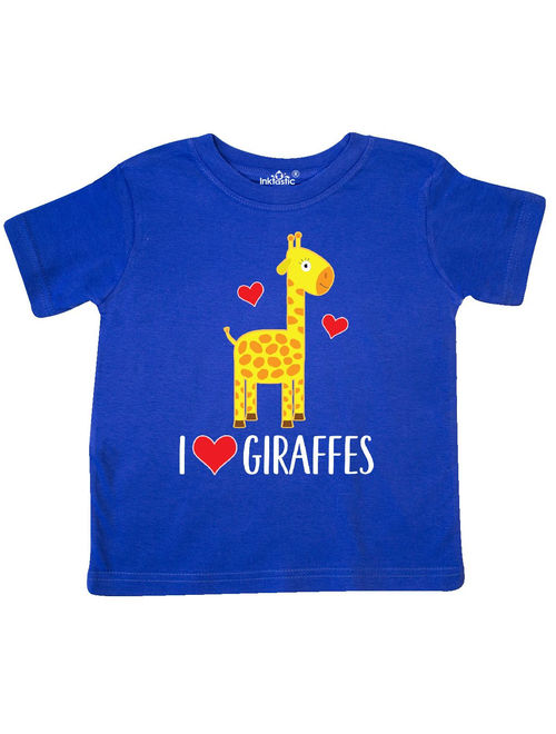 I Love Giraffes Zoo Animal Toddler T-Shirt