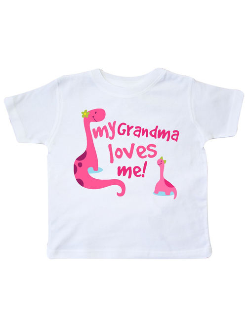 My Grandma Loves Me Girls Dinosaur Toddler T-Shirt