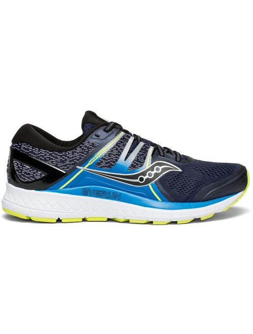 Saucony Mens Omni ISO Road Running Shoe Sneaker - Navy/Blue/Citron - Size 9
