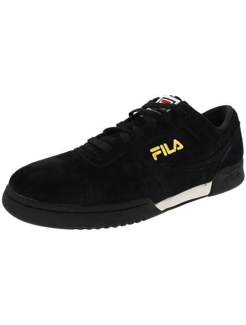 Fila Men's Original Fitness Lineker Black / White Metallic Gold Ankle-High Fashion Sneaker - 9M