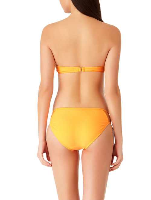 No Boundaries Juniors' Solid Mesh Bandeau Swim Bikini Top