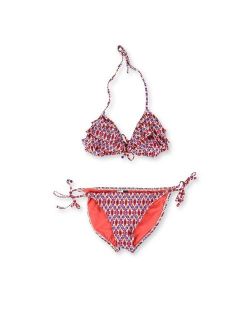 Womens Triangle Cora Side Tie 2 Piece Bikini, Pink, Medium