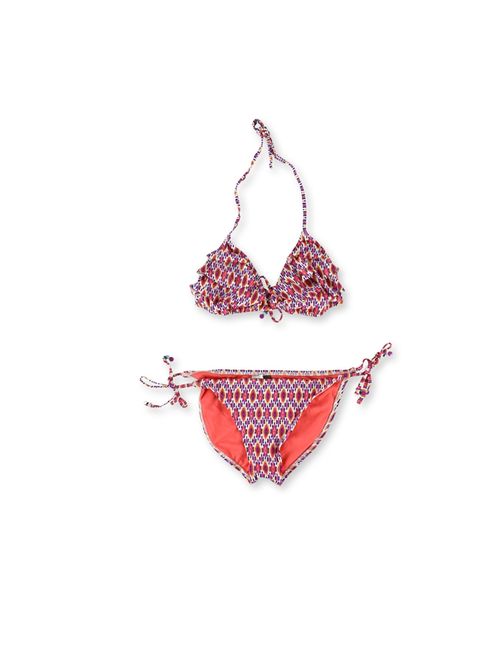 Kenneth Cole Womens Triangle Cora Side Tie 2 Piece Bikini, Pink, Medium