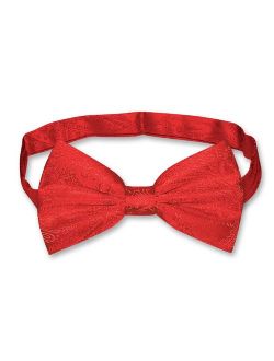 BOWTIE Red Paisley Color Men's Bow Tie for Tuxedo or Suit