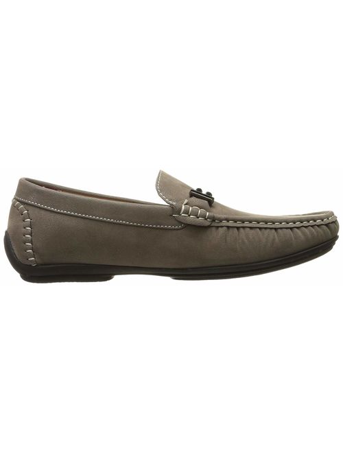 Stacy Adams Mens Percy Braided Strap Drivers Slip On (Grey,8.5)