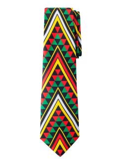 South Africa Country Men's Necktie - Sierpinski Triangle Pattern Design