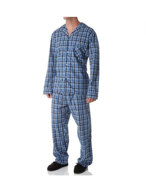 Men's Hanes 4016T Tall Man Classics Broadcloth Woven Pajama Set